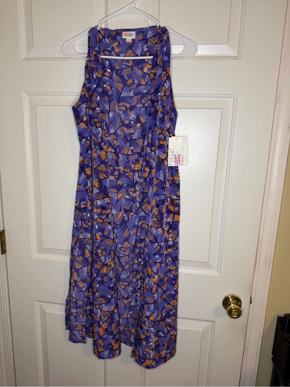 LuLaRoe Purple and Orange Joy NWT MED but fits most great school colors Vest